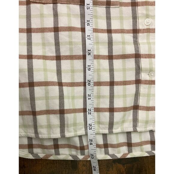 NWT Everlane flannel plaid button front boxy top - Picture 9 of 10